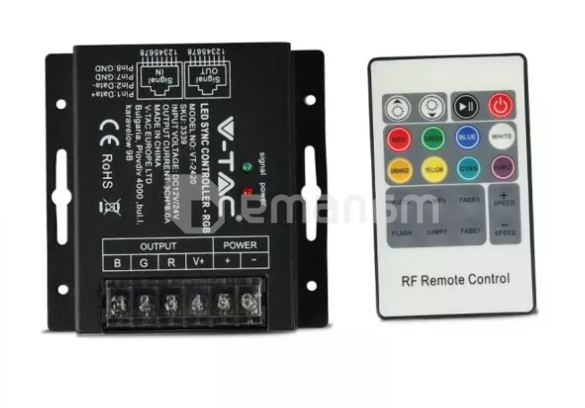 პულტი ლედ ლენტის V-TAC 3339 RGB 12/24V MAX 567W