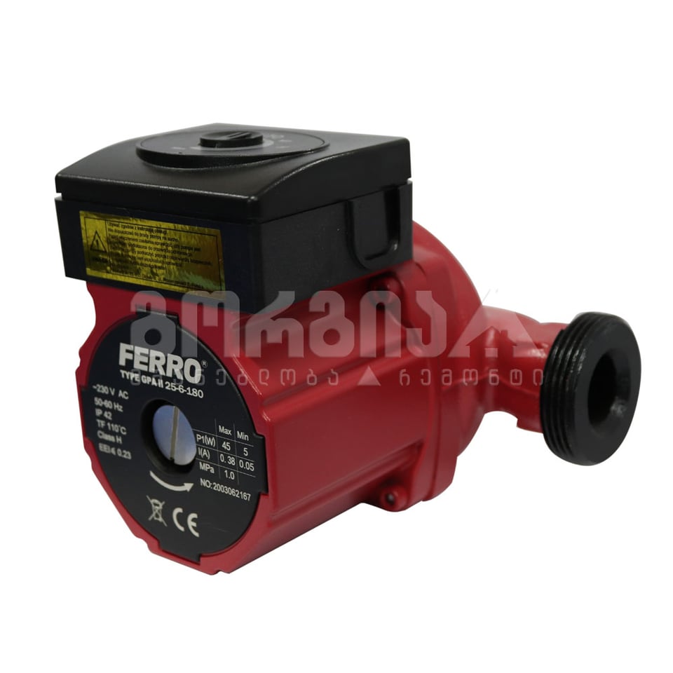 საცირკულაციო ტუმბო 25-6-180 Ferro 0602W Ferro