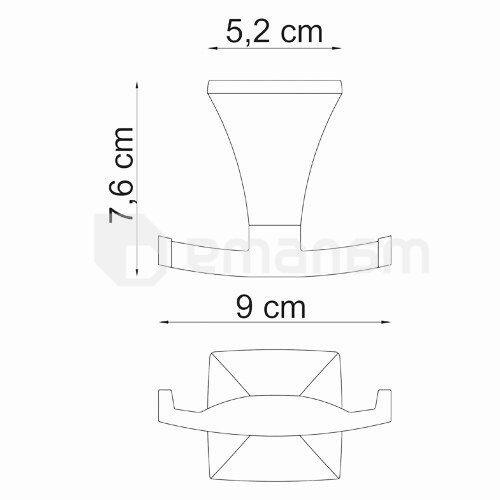 კავი ორიანი Wasserkraft Wern 2523D 5.2x7.6x9 სმ