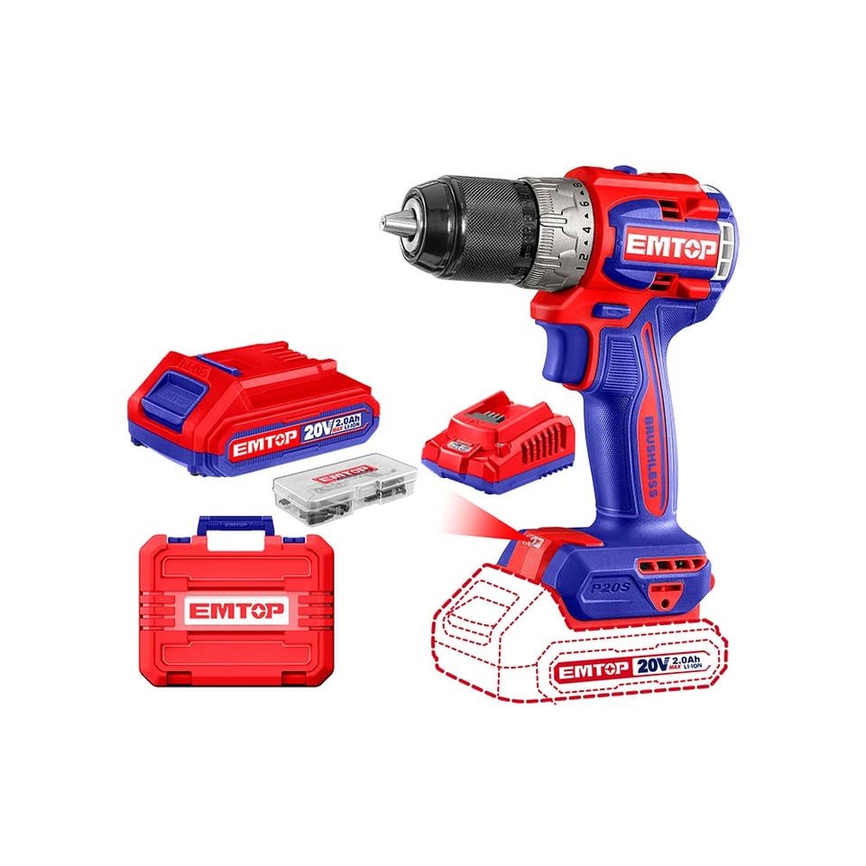 ხრახნდამჭერი 20ვ 2 სიჩქარიანი (ელემენტის გარეშე) ECDL206021