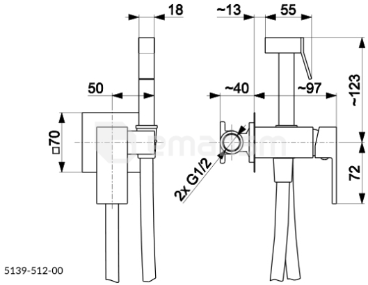 ბიდეს კომპლექტი ჩასაშენებელი KFA Logon შავი
