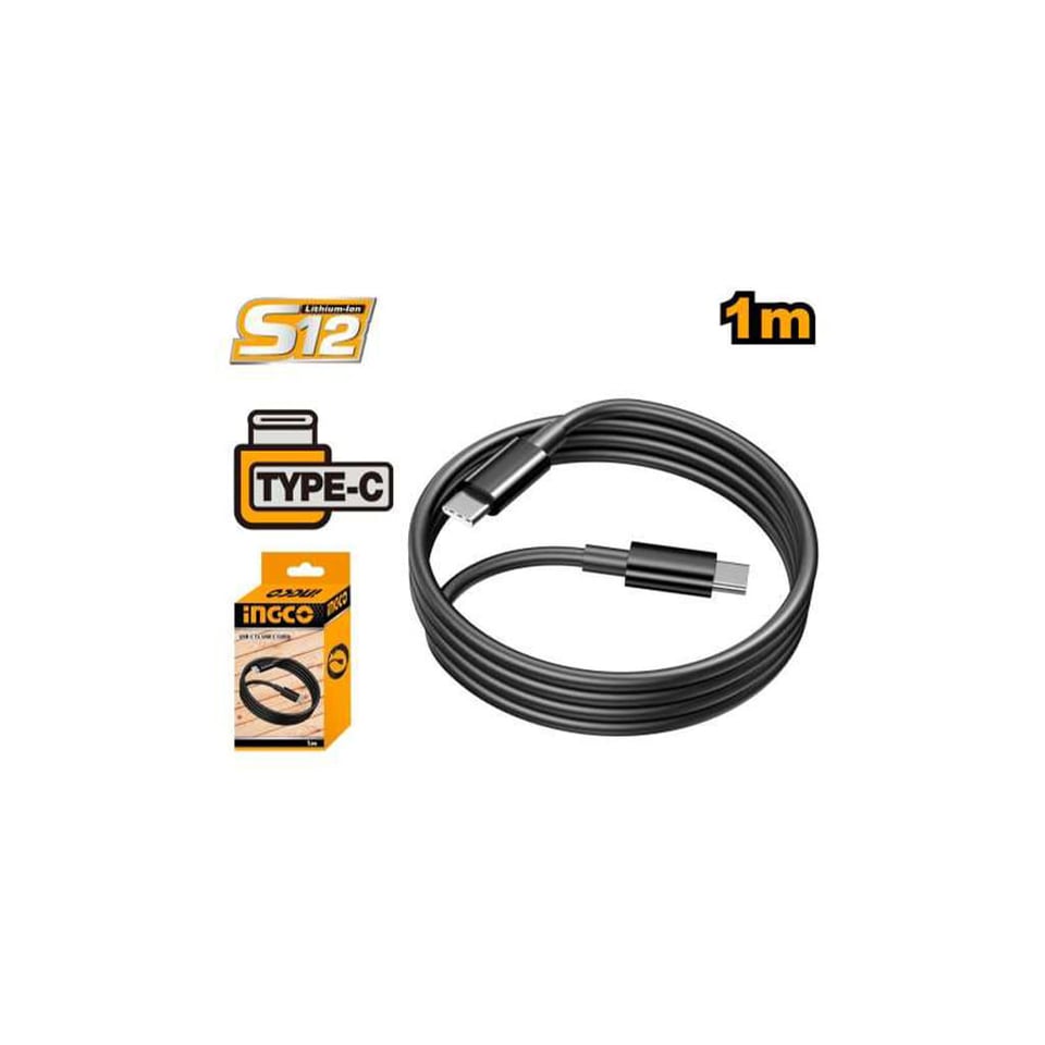 დამტენის ელექტრო სადენი USB USB-Type-C to USB-Type-C 1M (IUCC02)