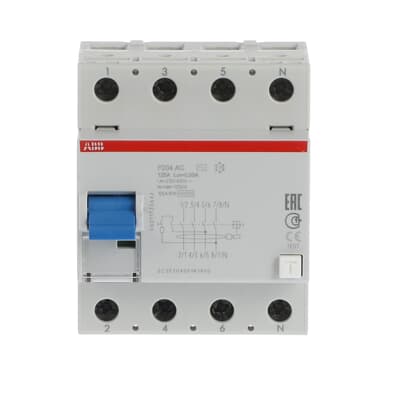 დიფერენციალური დაცვის რელე, 3P+N, 125A 30mA, AC type, 10kA, F,