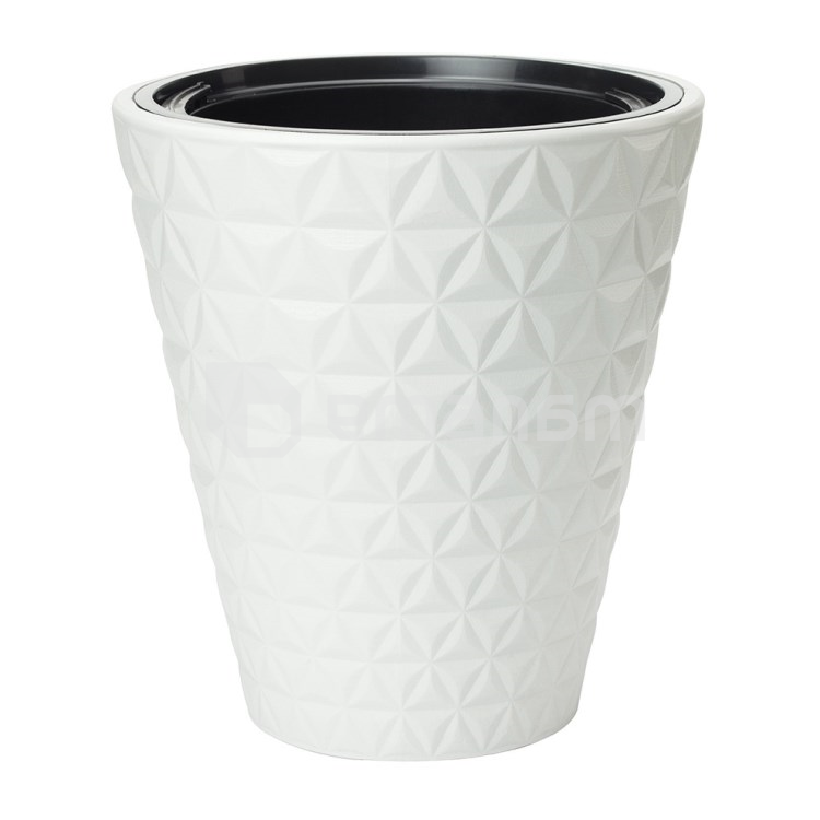 საყვავილე ქოთანი FORM PLASTIC Diamond 30 თეთრი
