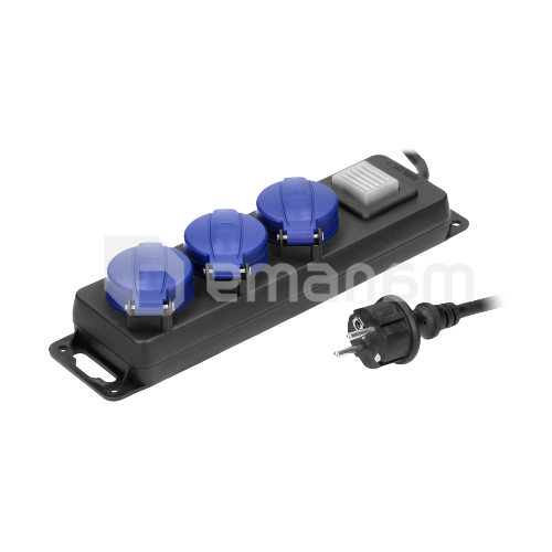 დამაგრძელებელი ORNO 3х3მ 3x1,5მმ² Schuko ამომრთვ IP44