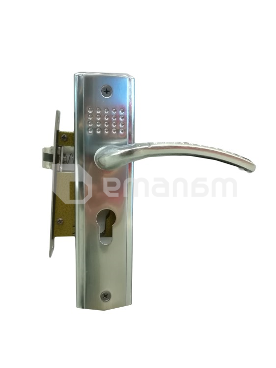 კომპლექტი სახელური თამასით და საკეტი BT Group G872 60 მმ. ვერცხლისფერი