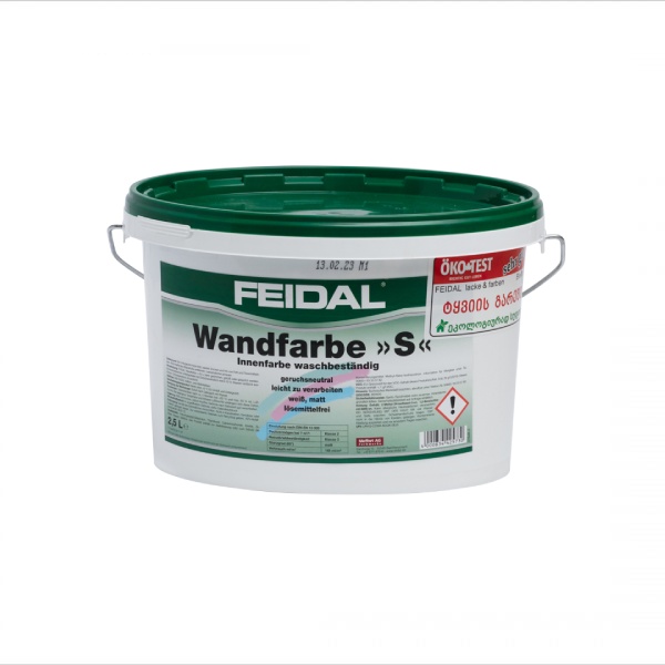 ინტერიერის წყალემულსიური საღებავი WANDFARBE S 2.5ლ