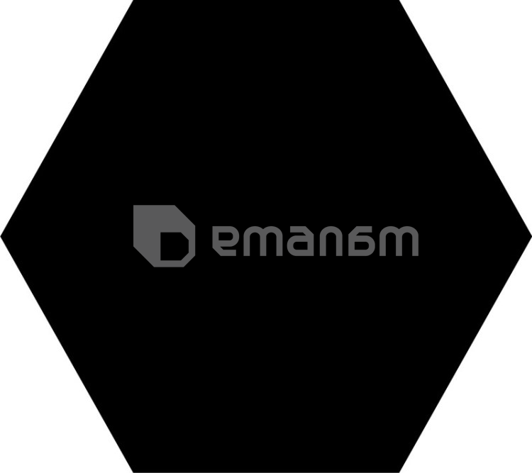 კერამოგრანიტი Geotiles Hexa Solid Black 258x290 მმ