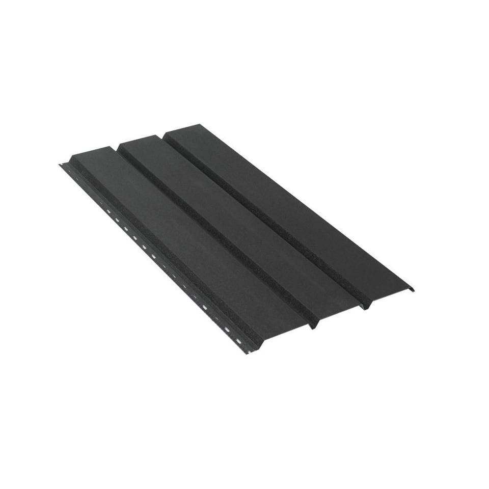 84-იანი ფერადი თუნუქის საიდინგი 0.50X345 ხაოიანი RAL 9005 NOVA