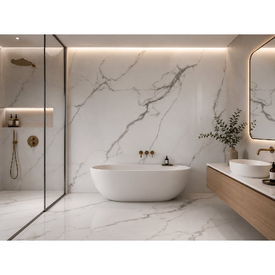 კერამოგრანიტი Ceroq VENATO BIANCO POLISHED ENDLESS 60x120 სმ თეთრი
