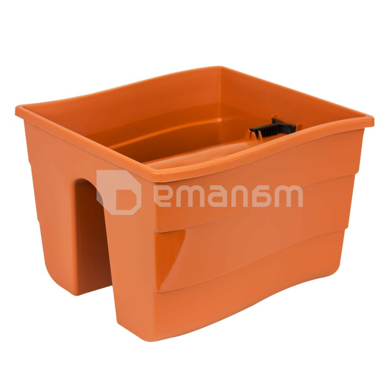 პლასტმასის ქოთანი ყვავილებისთვის FORM PLASTIC Wave railing pot 2488-010 Ø30 ტერაკოტა