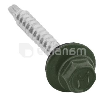 თვითმჭრელი ბურღი Koelner 4,8x35 ხე საყელურით EPDM RAL 20 ც B-OD-48035T6020