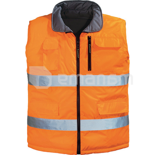 ჟილეტი დათბილული ორმხრივი Coverguard 7HWGO L ნარინჯისფერი
