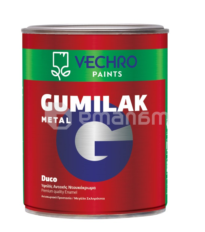 საღებავი ზეთის ლითონისთვის Vechro Gumilak metal აბრეშუმისებრი 2,5 ლ