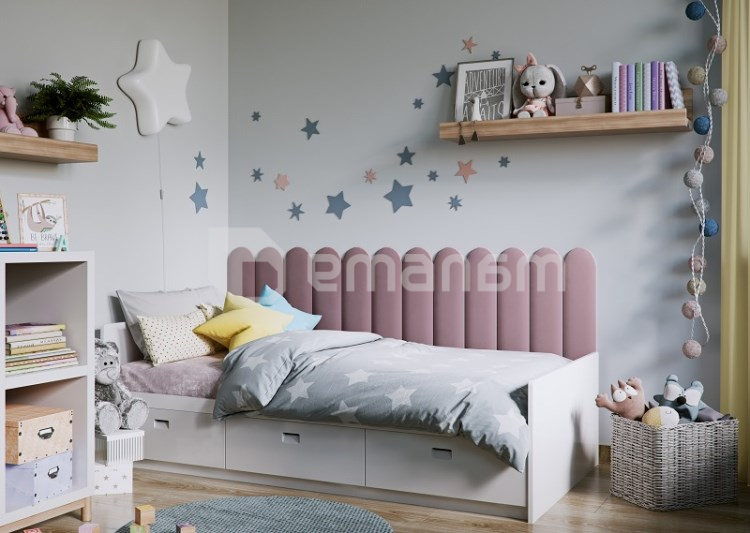 კედლის რბილი პანელი VOX Profile Oval 15x60 სმ. ვარდისფერი