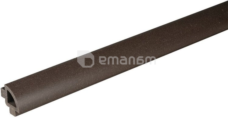 კუთხე ნახევრად მრგვალი Bergdeck BDC003 კაკალი 32x32x2400 მმ