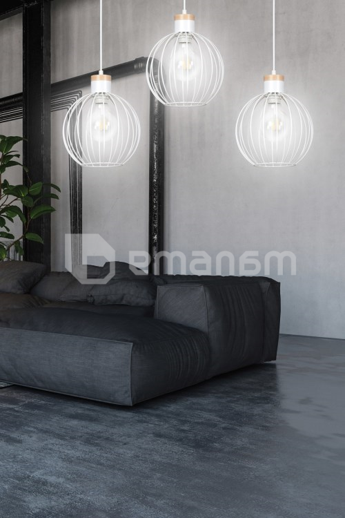 საკიდი EMIBIG Barbado 3 E27 3x MAX 60W თეთრი