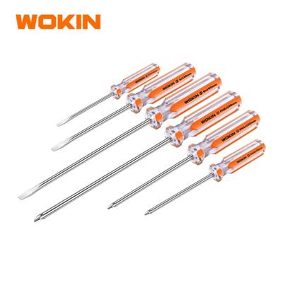 სახრახნისის ნაკრები Wokin 201805, 6Pcs Tool Set, SCREWDRIVER SET Orange/Silve