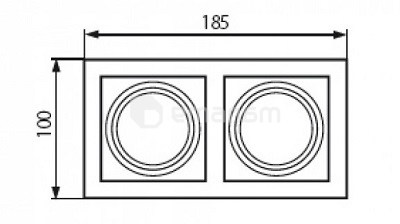 სანათი წერტილოვანი Kanlux ARET 2XMR16-W 26723 Gx5.3/GU10 2x MAX 35W