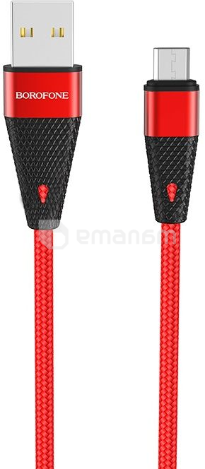 კაბელი microUSB Borofone BU10 1.2 მ წითელი