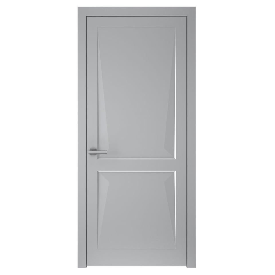 შეღებილი მდფ კარი model 1 3D (Light gray, 800x2150, LR)