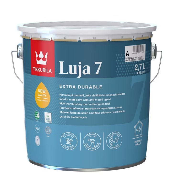 ინტერიერის საღებავი Tikkurila Luja 7 New C 2,7 ლ