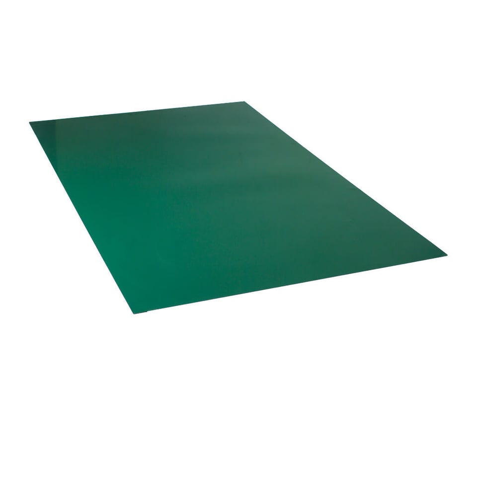 სწორი ფენილის ფერადი თუნუქის სახურავი 0.5X1250 ხაოიანი RAL6005 NOVA