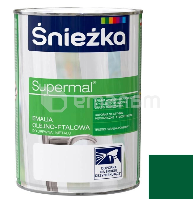 ემალი ზეთოვან-ფთალური Sniezka Supermal 800 მლ პრიალა მწვანე