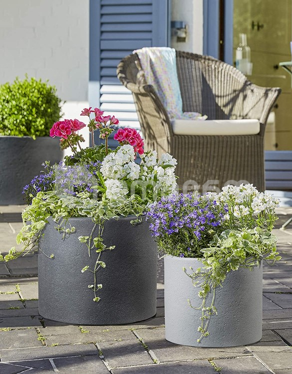 პლასტმასის ქოთანი Scheurich 130/50 Stony Grey 41x50 სმ