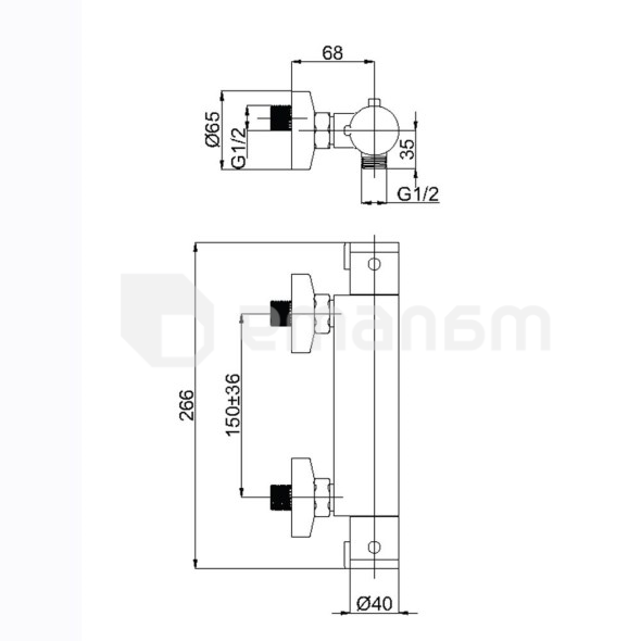 შემრევი RUBINETA Thermo-12 (H20008)