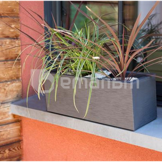 ქოთანი პლასტმასის EDA Plastiques BALCONNIERE GRAPHIT'UP 59 X 19,5 X 22,8სმ 25ლ