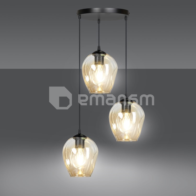საკიდი EMIBIG Istar Premium 3 E27 3x MAX 60W შავი MIODOWY