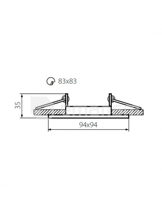 სანათი წერტილოვანი Kanlux ALREN DTL-B 26754 Gx5.3/GU10 1x MAX 35W