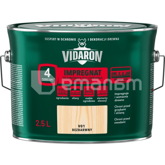 გასაჟღენთი ხის Vidaron Impregnat 2.5 ლ V01 უფერო
