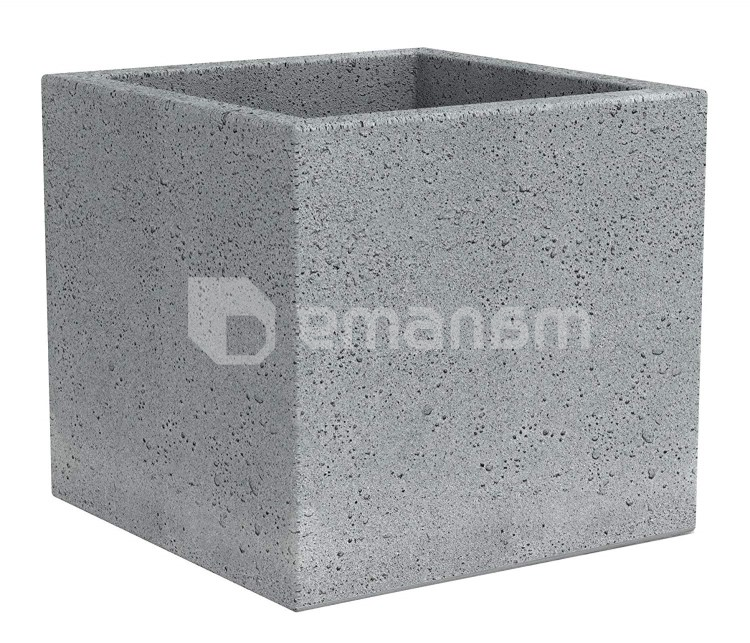 ქოთანი პლასტმასის ეზოსთვის Scheurich 240/30 C-CUBE STONY GREY