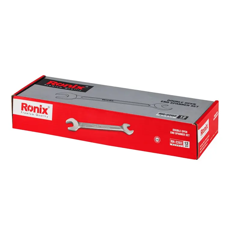 ღია ქანჩის გასაღებების ნაკრები Ronix RH-2202, 12ც