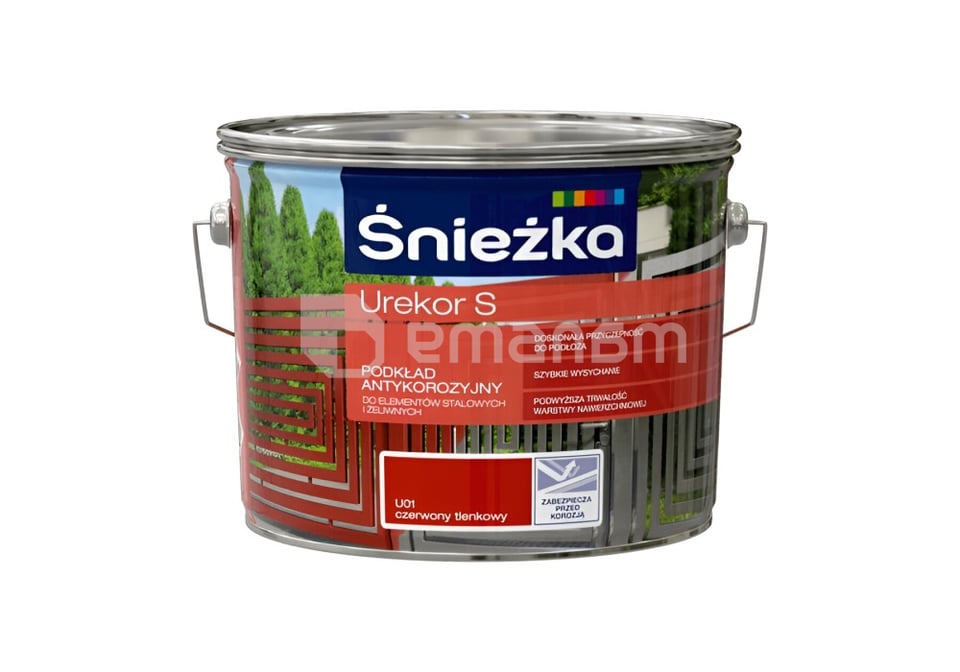 გრუნტი ანტიკოროზიული ლითონისთვის Sniezka Urekor S წითელი 2,5 ლ