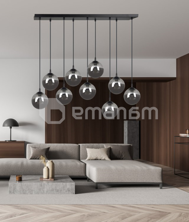 საკიდი EMIBIG Cosmo 9 E14 9x MAX 40W შავი გრაფიტი