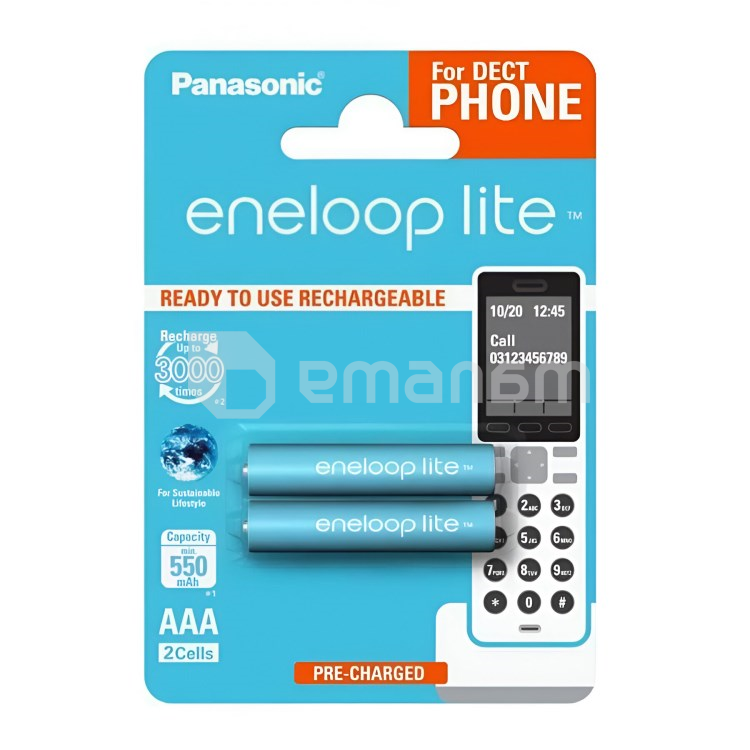 აკუმულატორი Panasonic eneloop Lite 2 AAA 550mAh