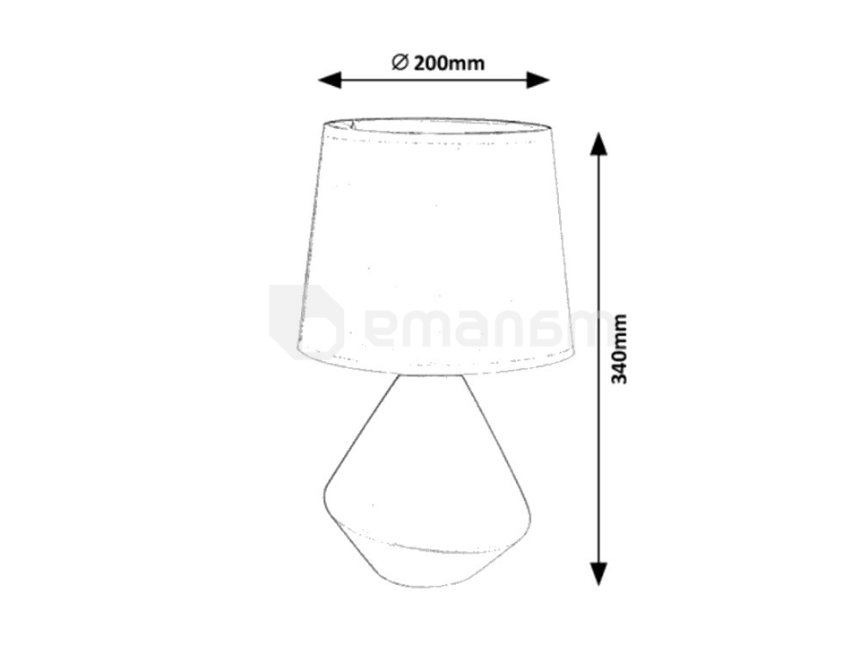 მაგიდის სანათი Rabalux Wendy 1 E14 5221 Ø200 h340 ყავისფერი