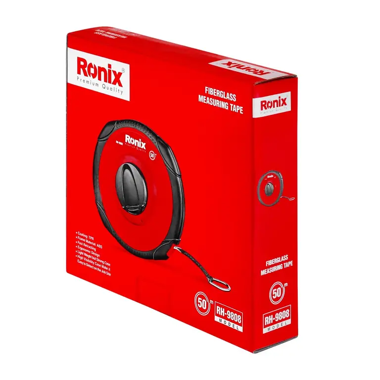 საზომი ლენტი Ronix RH-9808, 50×0.13მ