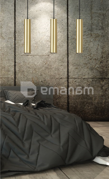 საკიდი EMIBIG Goldi Premium 3 GU10 3x MAX 30W შავი ოქროსფერი