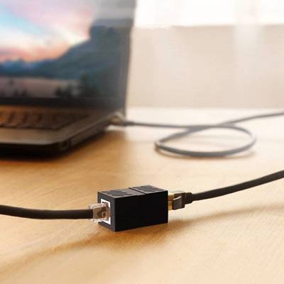 ქსელის კაბელის გადასაბმელი UGREEN NW114 (20390), Rj45 Ethernet Connector, Black