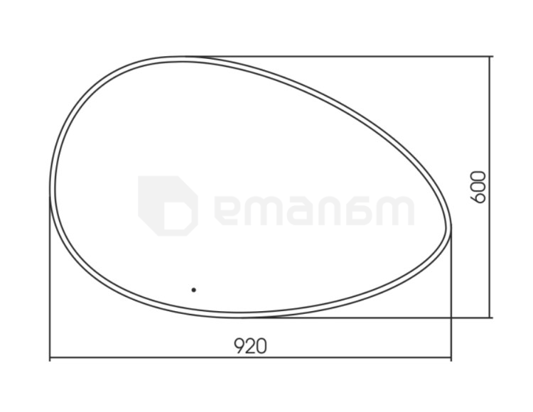 სარკე უკონტაქტო სენსორით Silver Mirrors оmegа 920х600