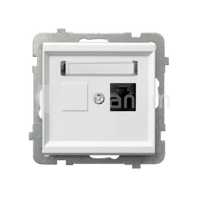 როზეტი კომპიუტერის Ospel Sonata GPK-1R/K/m/00 RJ45 Cat 5e 1 განყოფილებიანი თეთრი