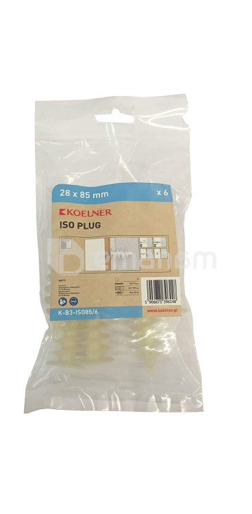 დიუბელი ქაფპოლისტიროლის Koelner 28x85 6 pcs K-B3-ISO85/6