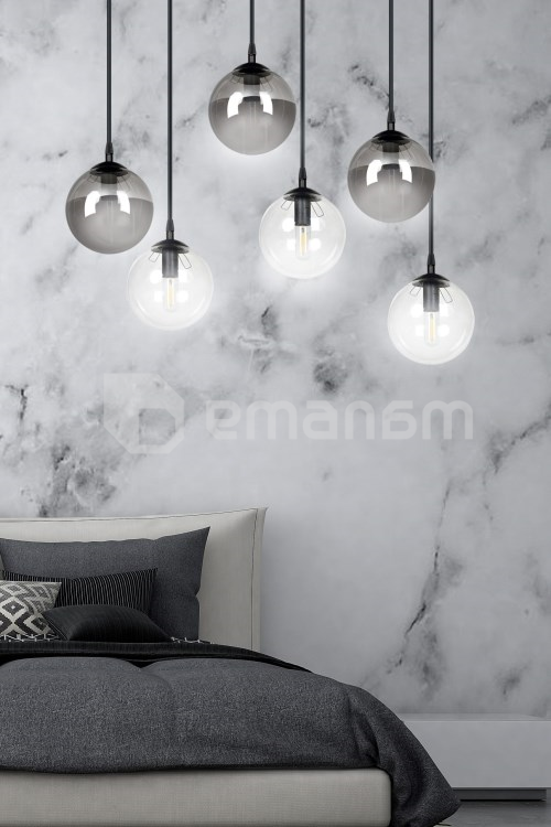 საკიდი EMIBIG Cosmo 6 E14 6x MAX 40W შავი მიქსი 2