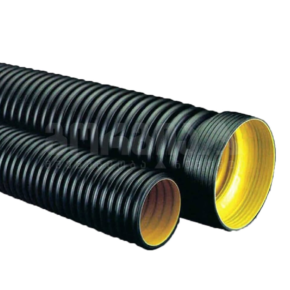 გოფრირებული მილი 100მმ SN4 ქუროთი და რეზინით YEPSA