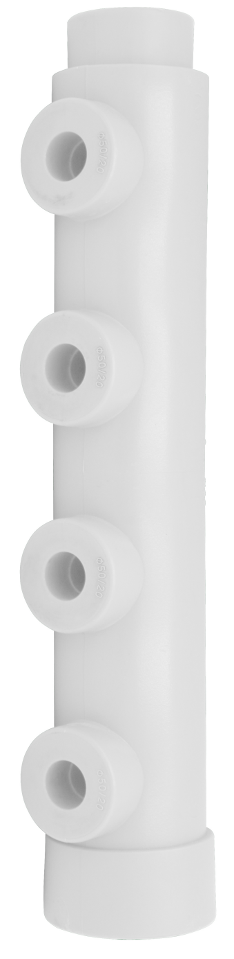 გამანაწილებელი კოლექტორი 63*25 მმ  4 გამოსვლით  PPR  HITZE   PN 25