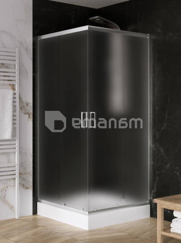 საშხაპე კაბინა New Trendy Suvia 2D K-3575 80x80x185 სმ 5 მმ მქრქალი მინა